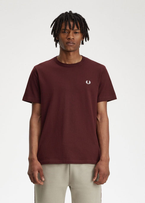 Fred Perry T-shirt T-shirt Uomo girocollo Bordeau - Francavilla Moda